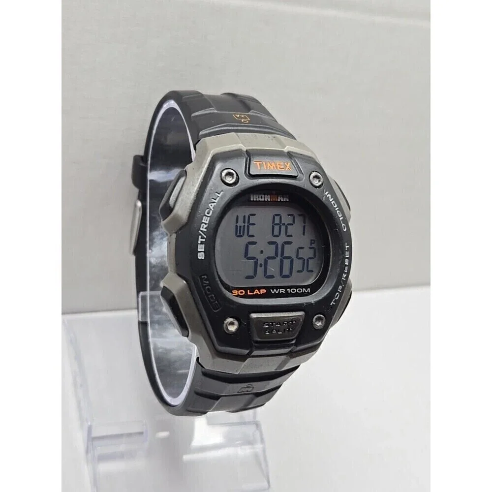 Timex Ironman Classic 30 Lap Watch 41mm Indiglo WR100M New Battery Quartz Mens